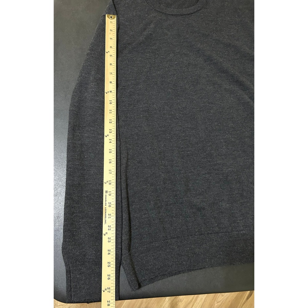 Calvin Klein Sweater Mens XXL Charcoal Gray Wool Blend Crew Neck Pullover Knit - Picture 5 of 9